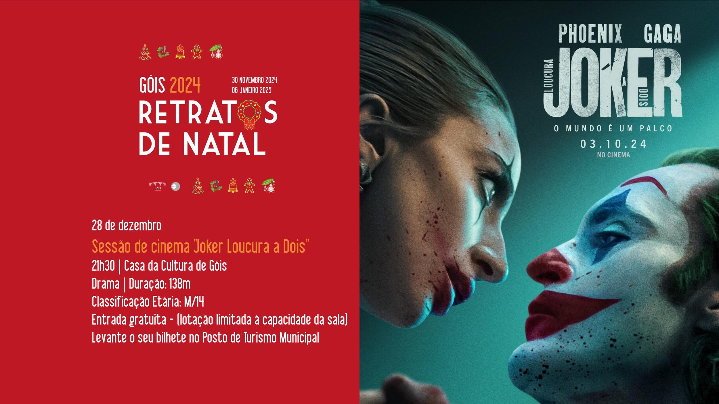 Sessão de Cinema "Joker Loucura a Dois"