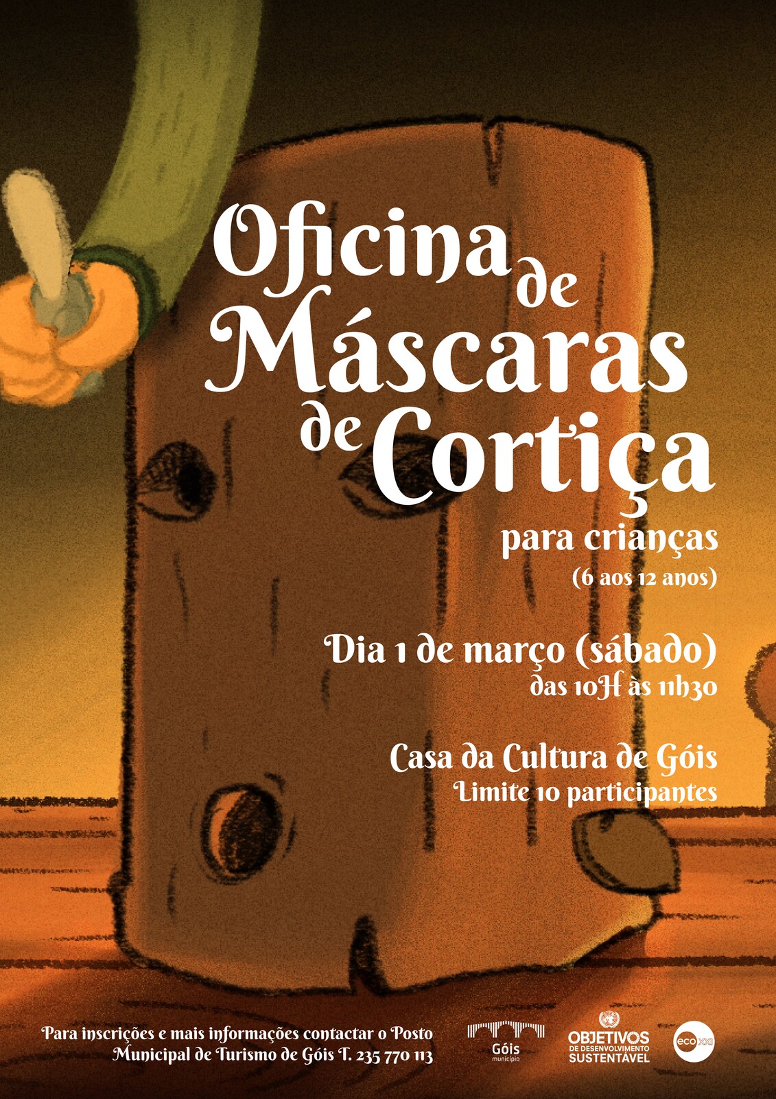 Oficina de Máscara de Cortiça para Crianças