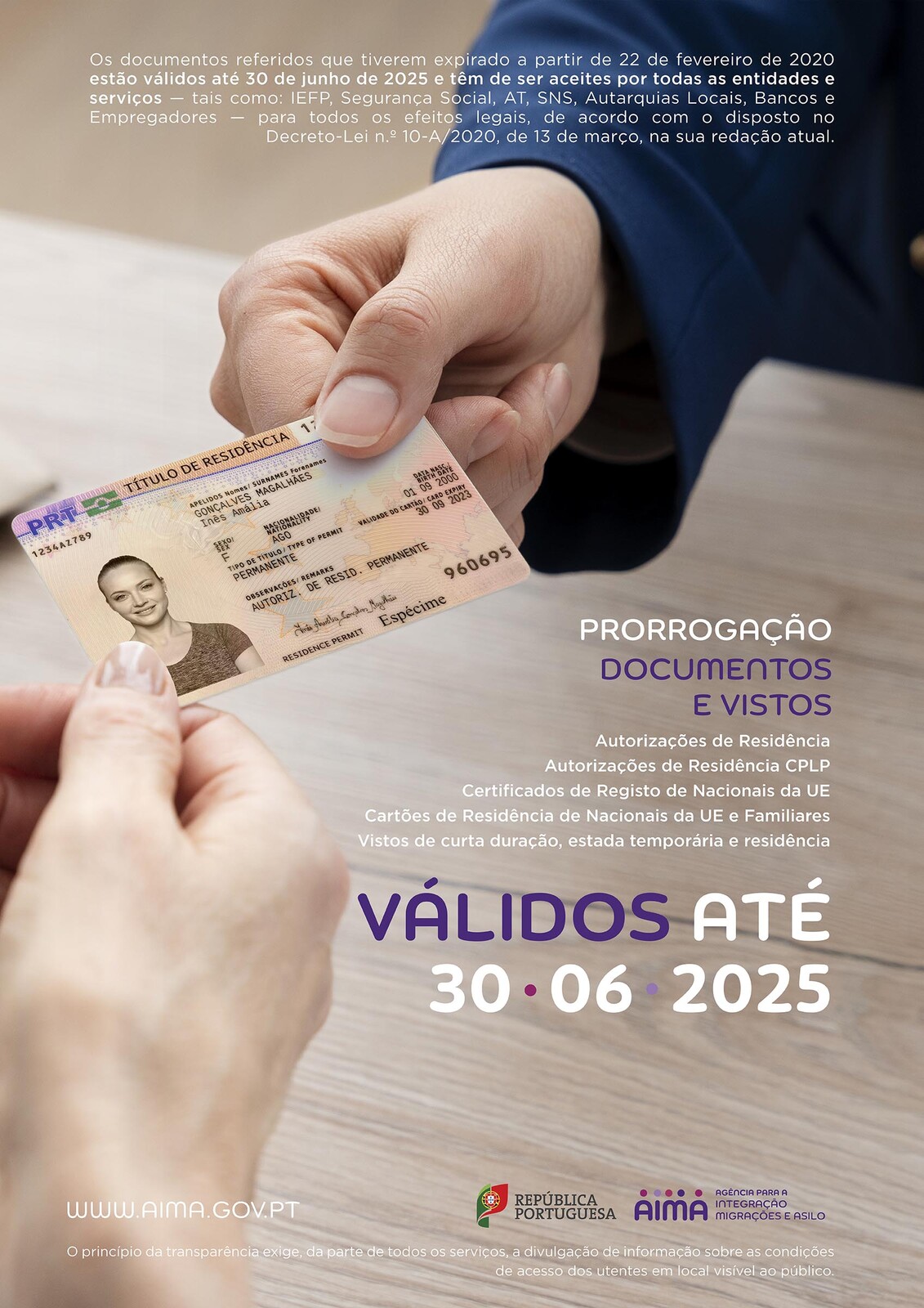 Prorrogação de Documentos e Vistos