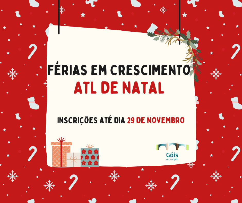 Alargamento do Período de Inscrição para o ATL Férias de Natal