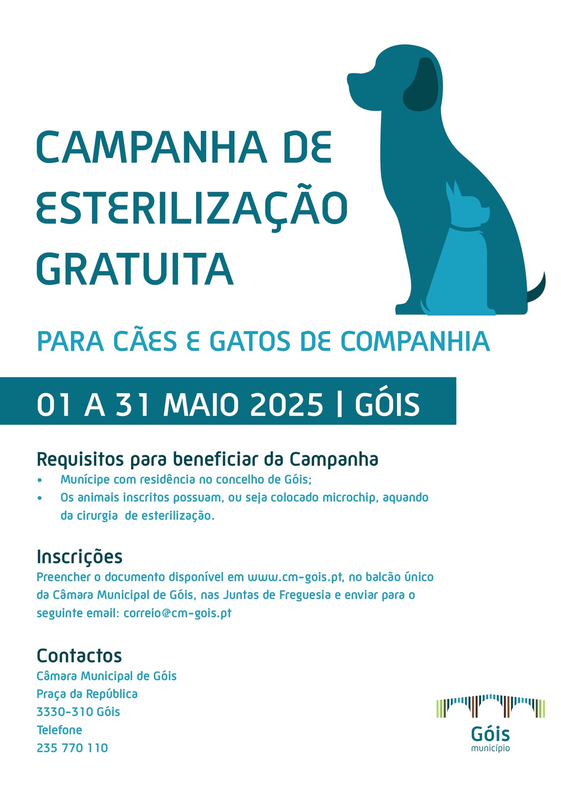 Campanha de Esterilização Gratuita de Animais de Companhia 2025