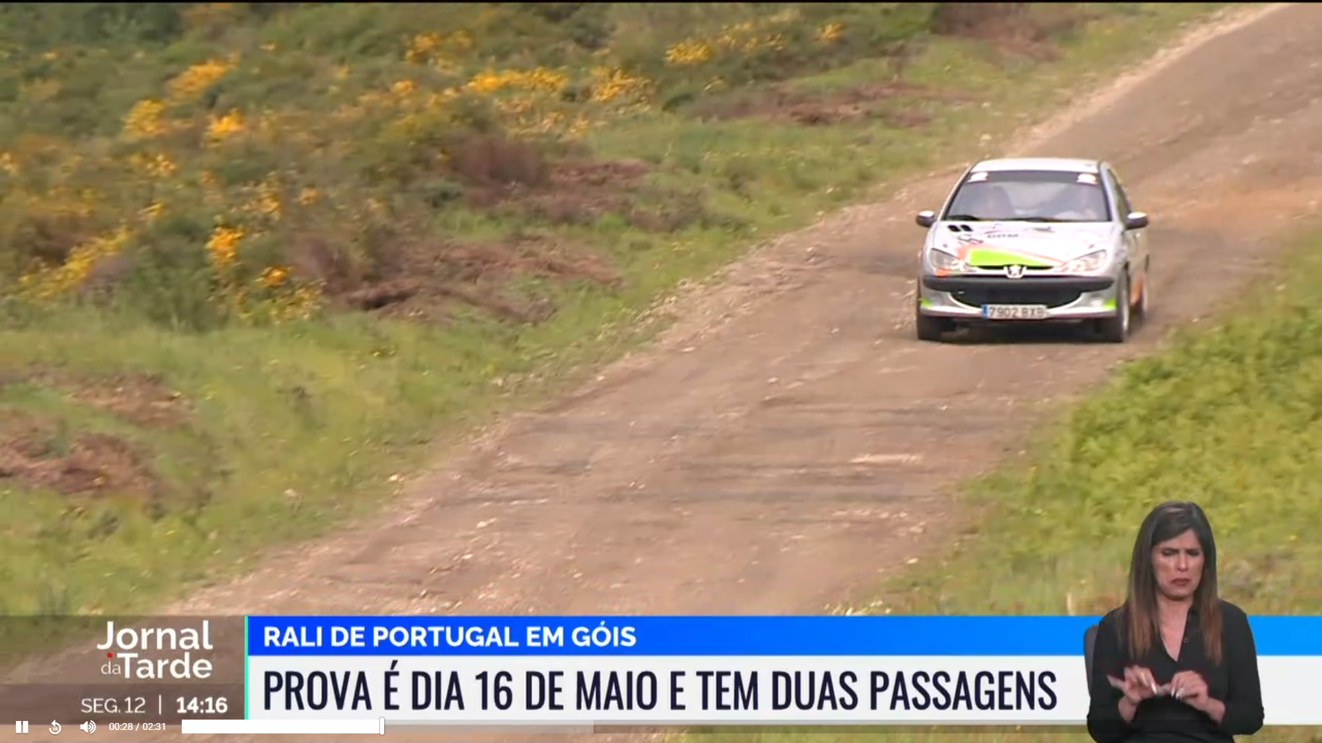 Reportagem da RTP1 sobre o Rally de Portugal 2025