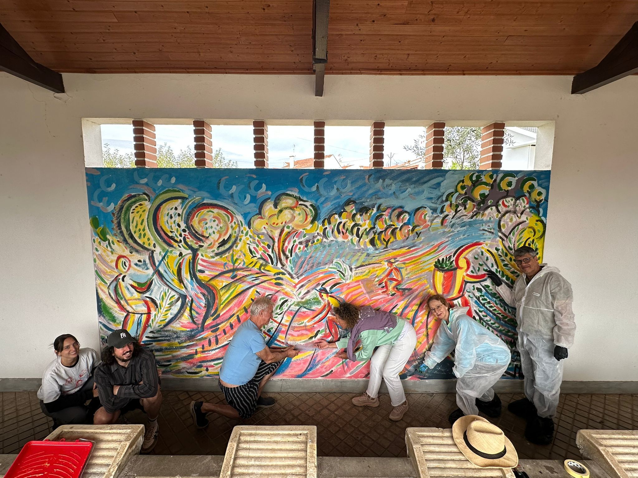 Góis Oroso Arte 2025: pintura de mural no lavadouro de Cortes